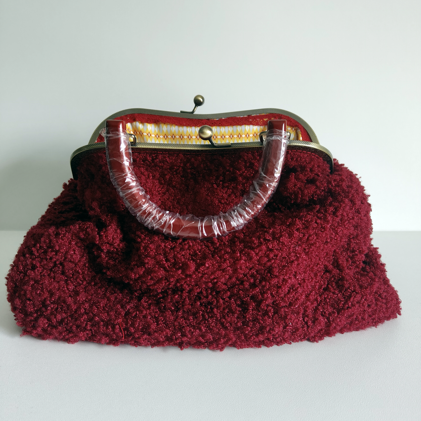 Borsa "Bouclé Bordeaux"
