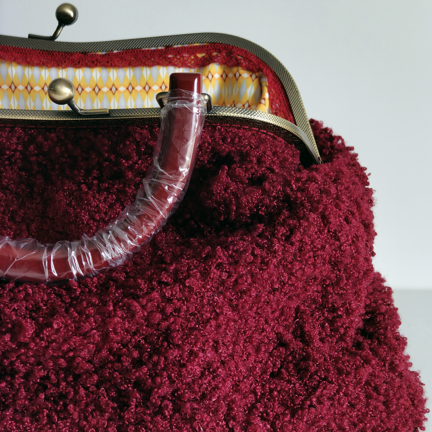 Borsa "Bouclé Bordeaux"